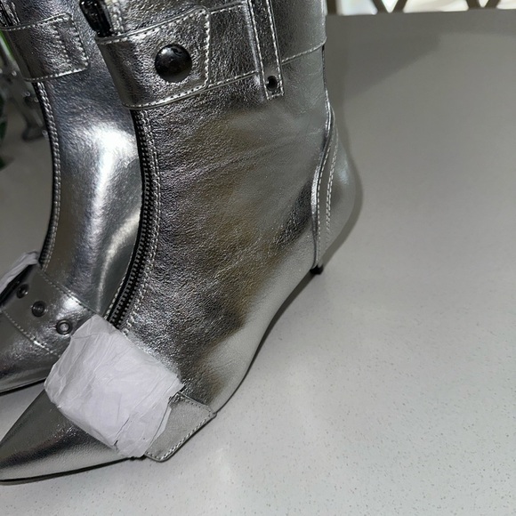 SCOOP Silver Ankle Boots - Picture 5 of 9